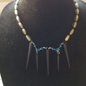 Spunky spike necklace with crystals